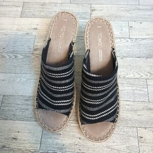 TOMS Women's Monica Mule Sandal Wedges Size 8.5